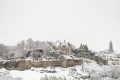 Le château de Bressuire sous la neige